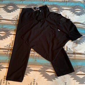 Figs Womens Scrub Set Black